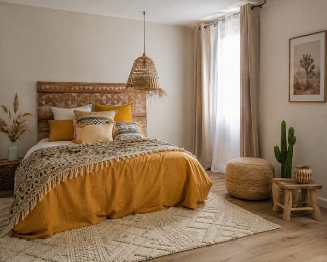 Du concept au rendu final : la projection 3D de la chambre ethnique et chaleureuse ✨

La 3D, c'est l'étape clé qui permet de tout valider avant de lancer les aménagements : vérifier la tombée des rideaux, la lumière qui traverse la suspension en fibres tressées, le rendu du tapis en relief ou encore l'harmonie du bois sculpté avec le jaune moutarde.

Résultat : une projection ultra réaliste pour se projeter sans hésitation dans son futur cocon.

Pour participer à un de nos événements rdv sur notre site ou dans le lien dans la bio.

#dizydeco #rendu3d #3drender #chambreboheme #styleethnique #architectureinterieure #designinterieur #projetdeco #homedecor